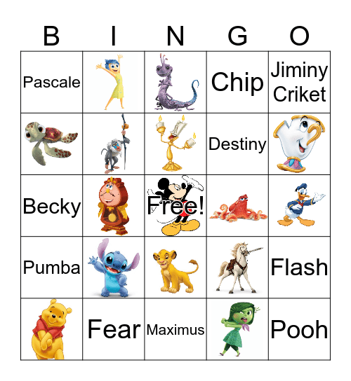 DISNEY Bingo Card