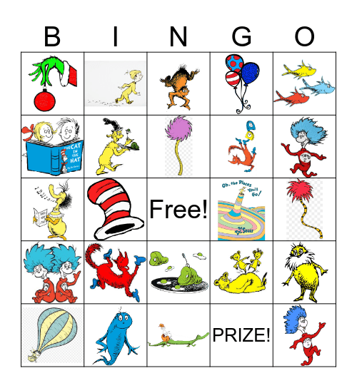 Dr. Seuss Bingo Card