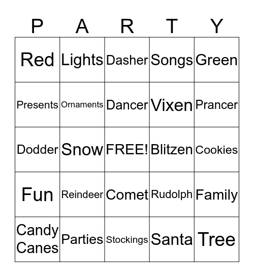 CHRISTMAS BINGO Card