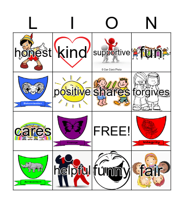 Layne Lion's Friendship Bingo Card