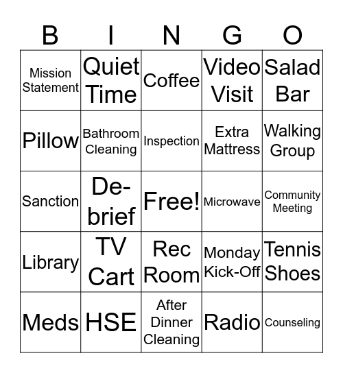 IBH Bingo Card