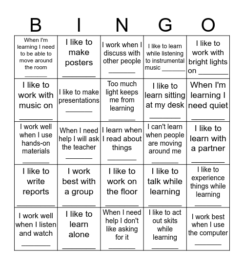 what-is-your-learning-style-bingo-card