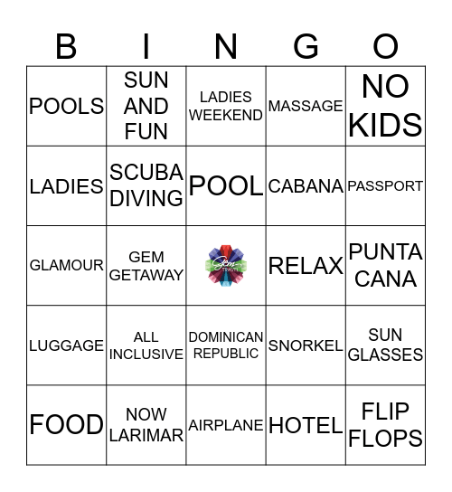 LADIES WEEKEND Bingo Card