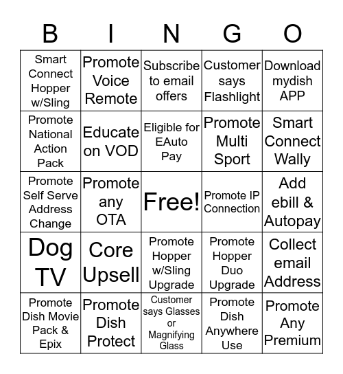 Reco Bingo Card