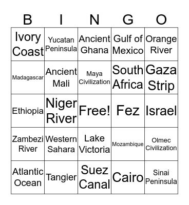 Cycle 1 Week 13-18 Bingo Card