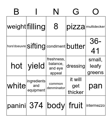 PSI- Unit #5 Test Review Bingo Card