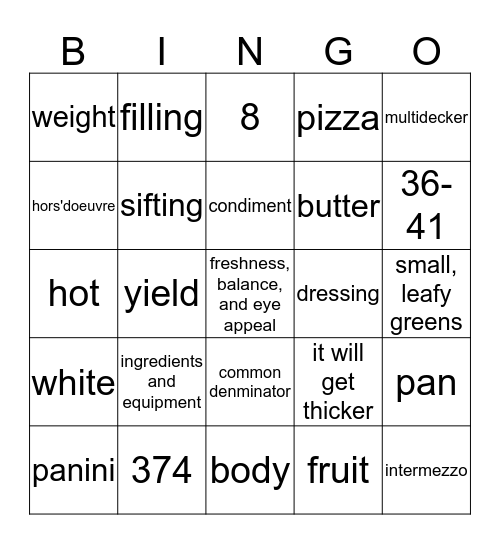 PSI- Unit #5 Test Review Bingo Card