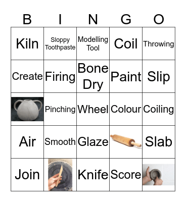 Ceramics Vocabulary Bingo Card