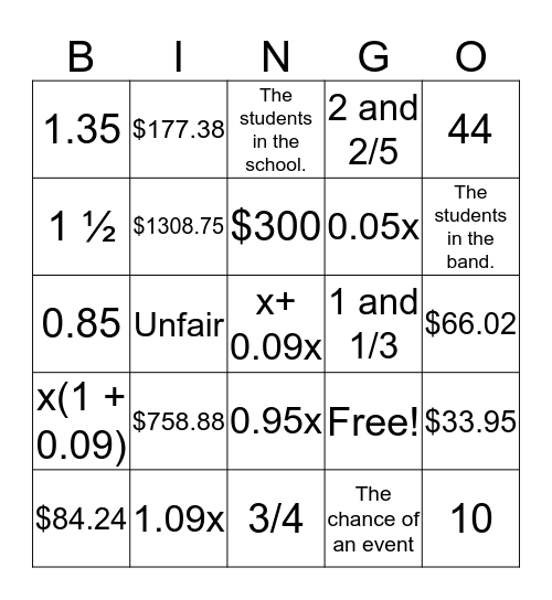 Q3 Interim Bingo Card