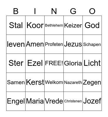 Kerst Delfgauw Bingo Card