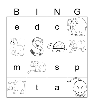 Animal BINGO! Bingo Card