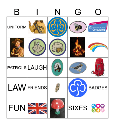 Thinking Day Bingo Card