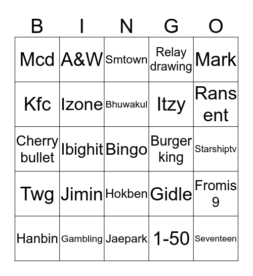 Bingo Card