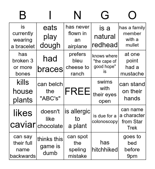 Bingo Card
