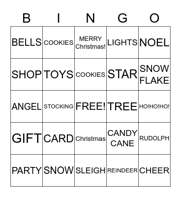 Christmas Bingo Card