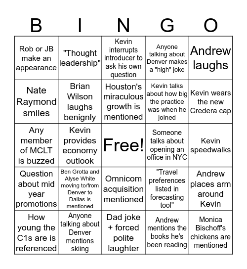 MC Retreat Bingo Card