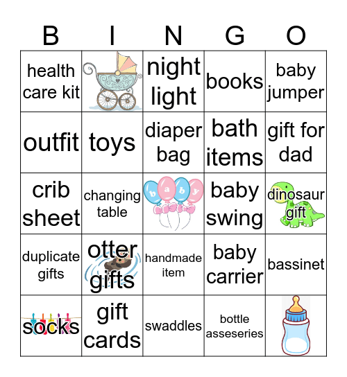 Baby Makes Three  Bingo Card