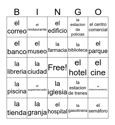 La Ciudad Bingo Card