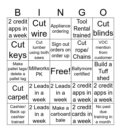 Lead O Bingo  Bingo Card