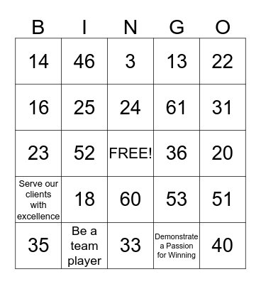 Happy Holidays Bingo Card