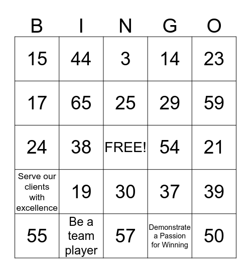 Happy Holidays Bingo Card