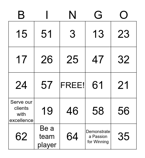 Happy Holidays Bingo Card