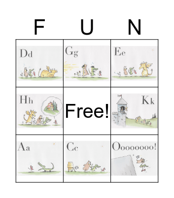 Alphabet Fun! Bingo Card