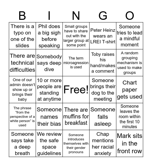 Bingo gives me anxiety  Bingo Card