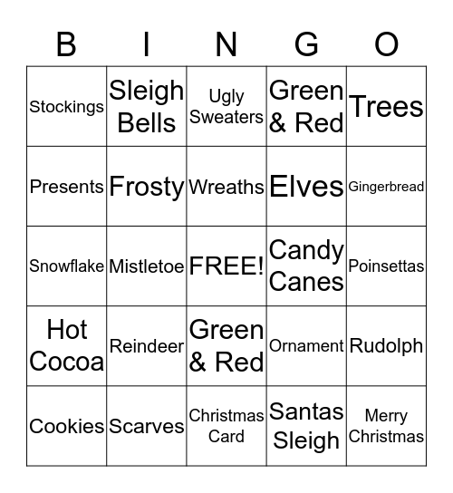 Firstbank Christmas Bingo :) Bingo Card