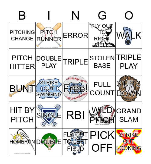 Tar Heel Baseball Bingo Card