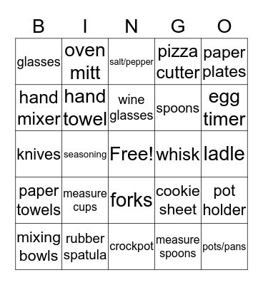 Bridal Bingo  Bingo Card