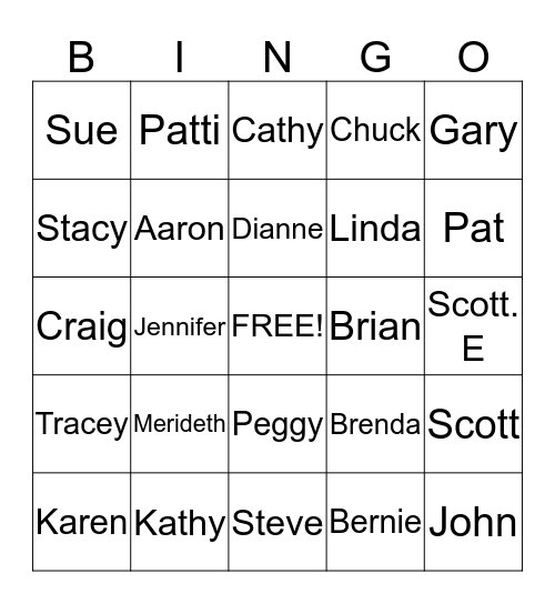 Holiday Bingo Card