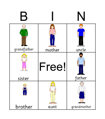 Family Bingo Card
