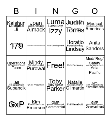GQAAC Bingo Card