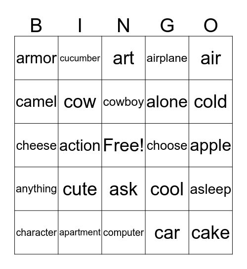 Bingo Card