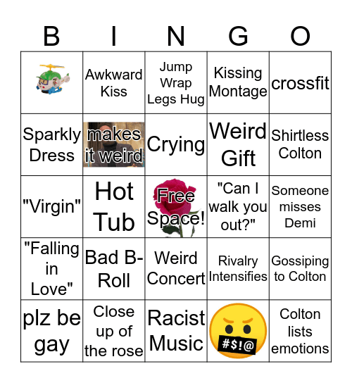 Bachelor Nation Bingo Card