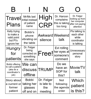 BOBIB Bingo Card