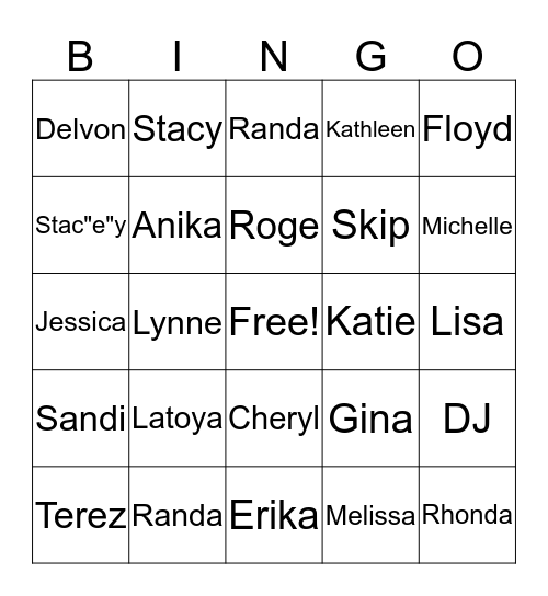 BINGO Card