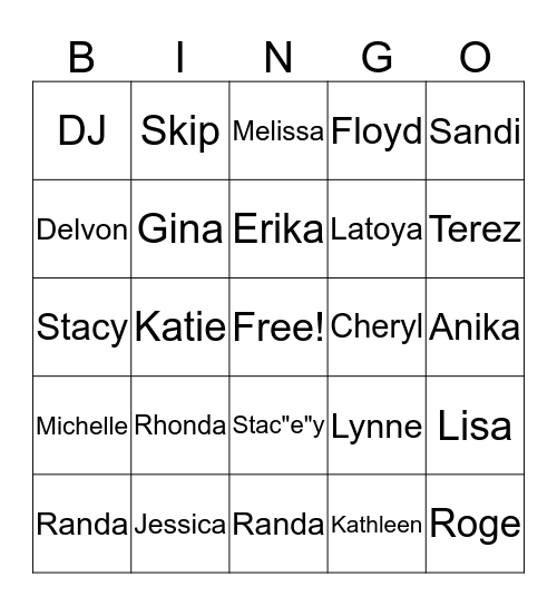 BINGO Card