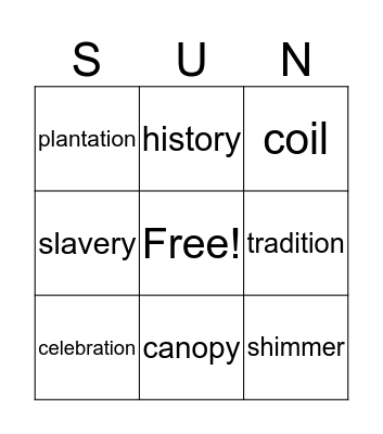 Dancing With the Indians Bingo Card