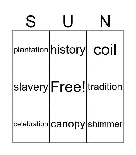 Dancing With the Indians Bingo Card
