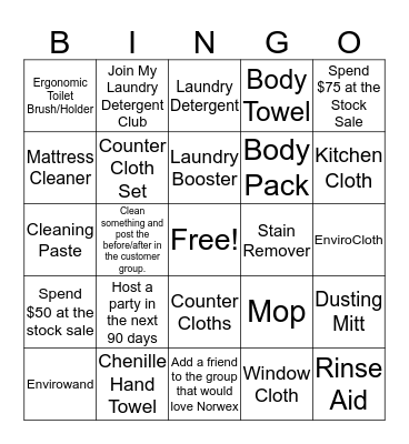 Shop the Stock Bingo Card