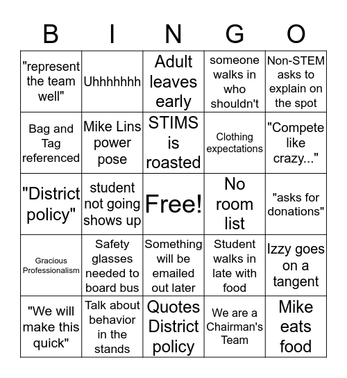 KING TeC Bingo Card