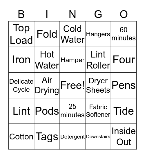 Bubblin' Bingo! Bingo Card