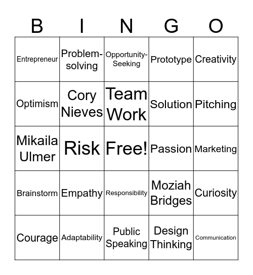 Spark Your Legacy Bingo Card