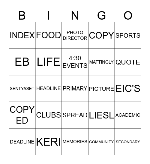 YERD FUN YAYYYYYYYYYYYY Bingo Card