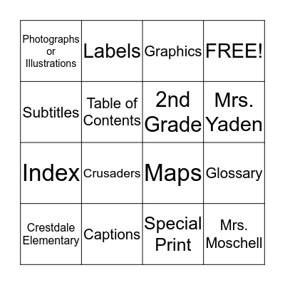 Non-Fiction BINGO Card