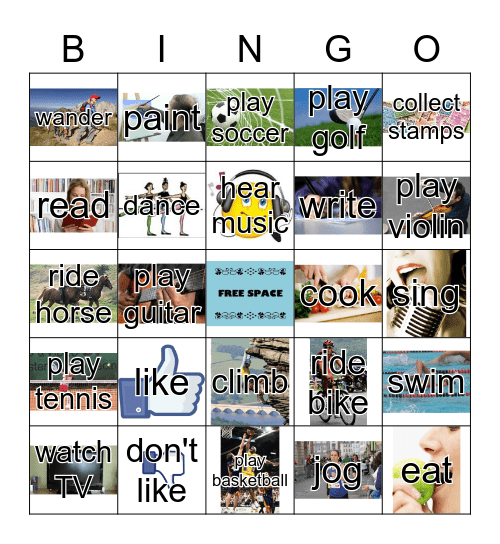Zebra gern/nicht gern Bingo Card