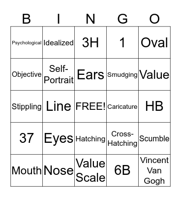 Vocabulary  Bingo Card