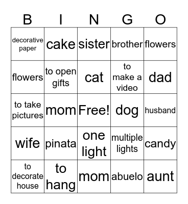 unit 4 Bingo Card